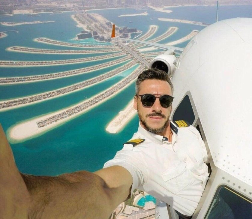 Селфи пилота из самолета