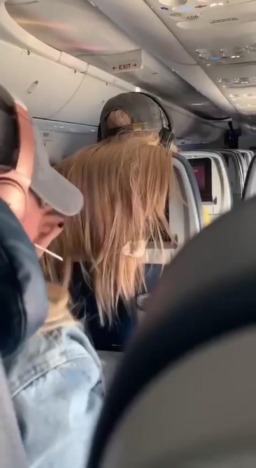 Блондинка в самолете