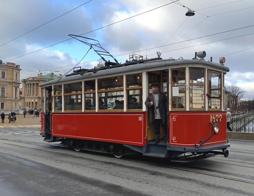 Ретро трамвай васильевский остров
