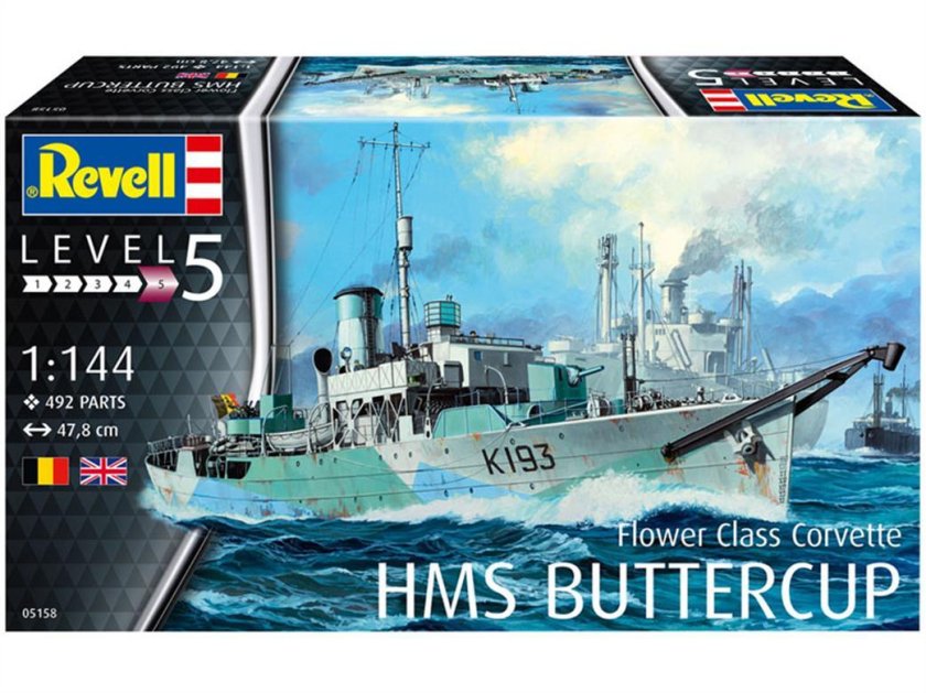 05158 Revell корабль Flower class Corvette "HMS Buttercup" (1:144)