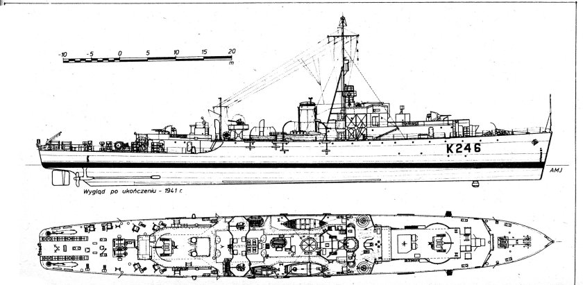 Корвет типа Флауэр чертежи