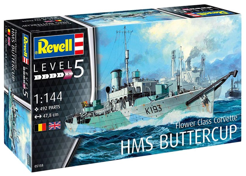 05158 Revell корабль Flower class Corvette "HMS Buttercup" (1:144)