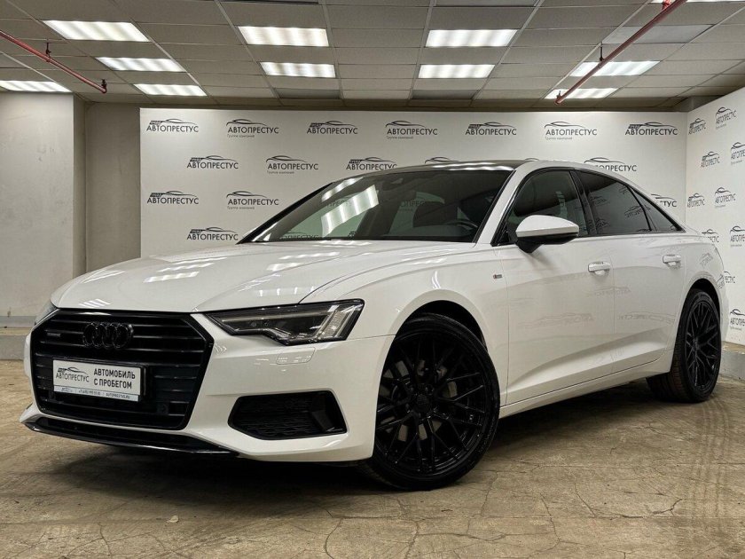 Белая ауди а 6
