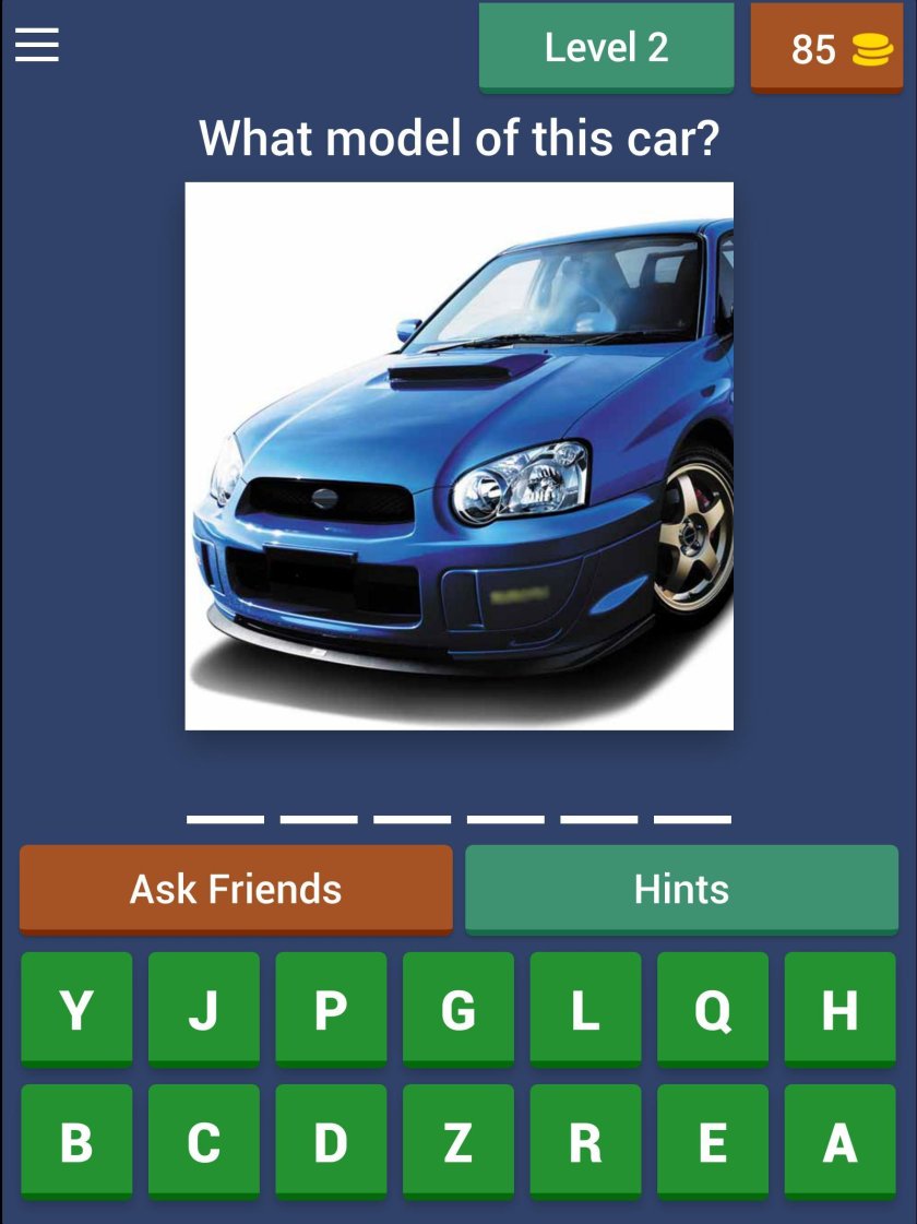 Отгадывать машины по маркам.