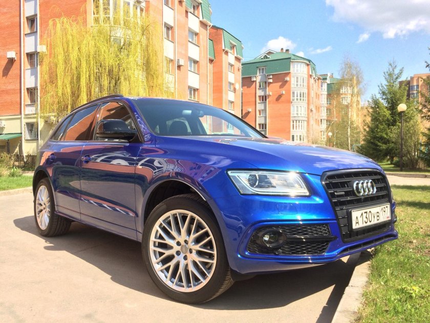Audi q5 синяя