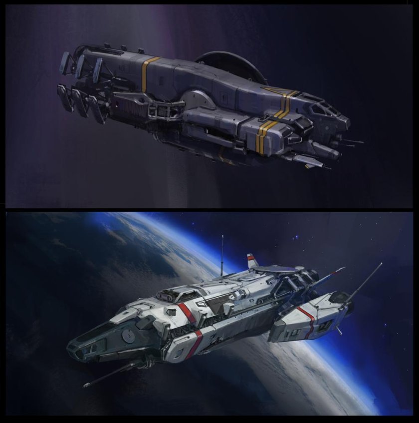 Космический Корвет Sci Fi Art