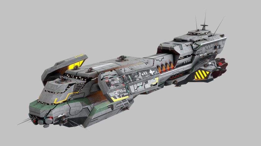 Sci Fi космический корабль Канонерка