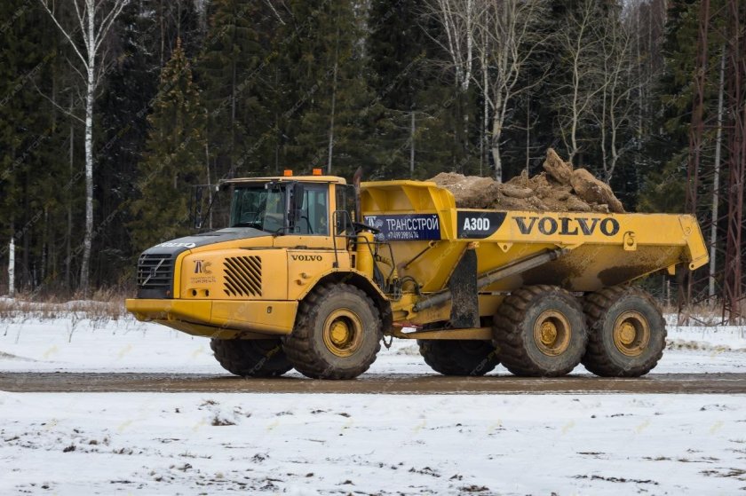 Сочленённый самосвал volvo