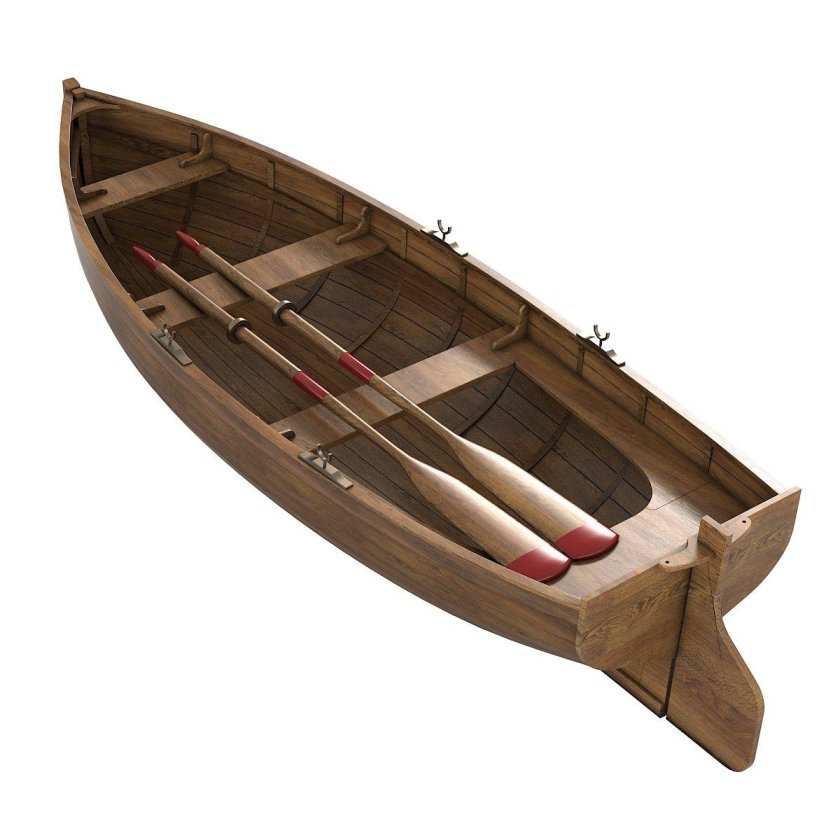 Лодка на белом фоне