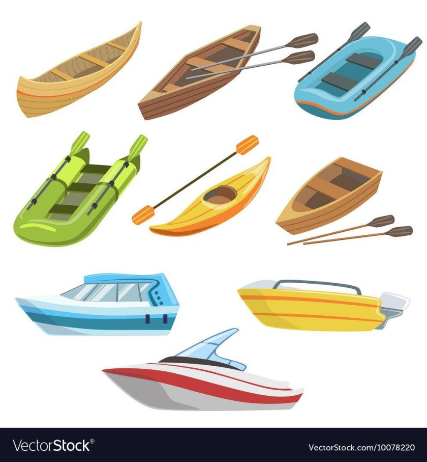 Надувная лодка вектор