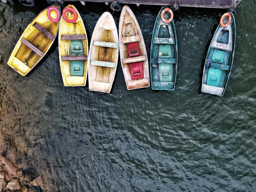 Лодка сверху