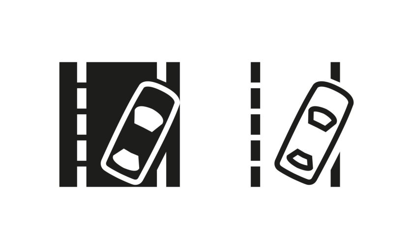 Наклейка слепая зона на грузовик