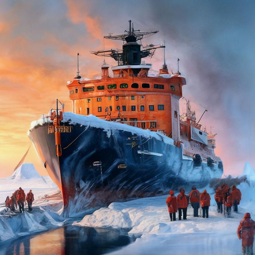 Атомный ледокол северный полюс