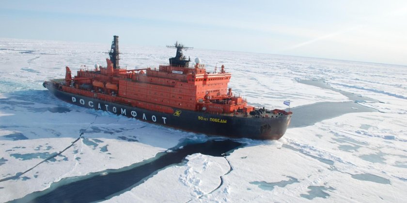 Атомный ледокол 50 лет победы
