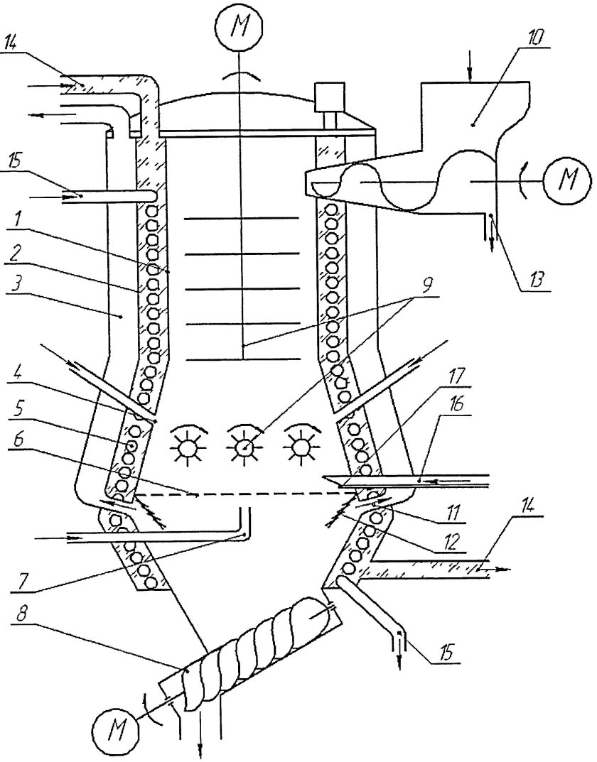 Печь газогенераторная чертеж