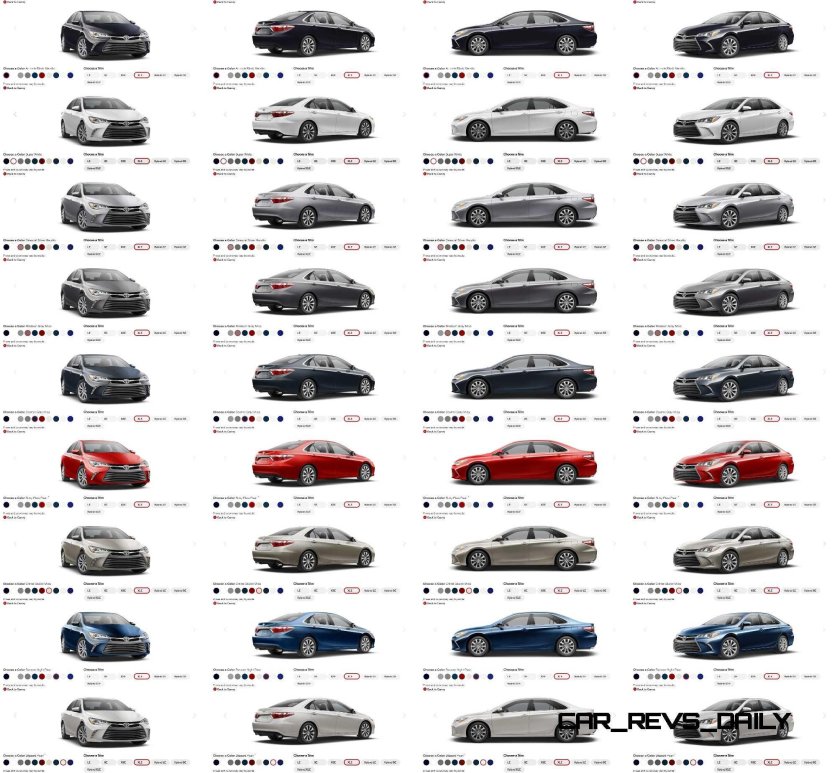 Тойота Камри кузова по годам