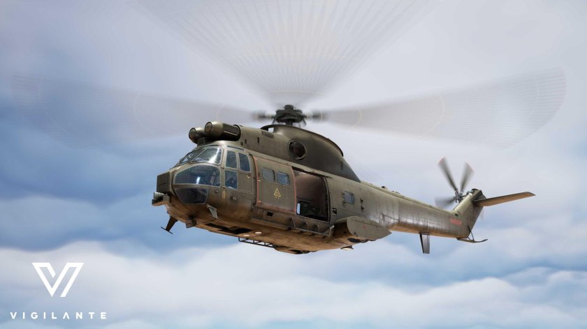 Вертолет as 332 super puma