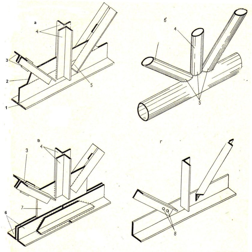 Узел сварной фермы чертеж