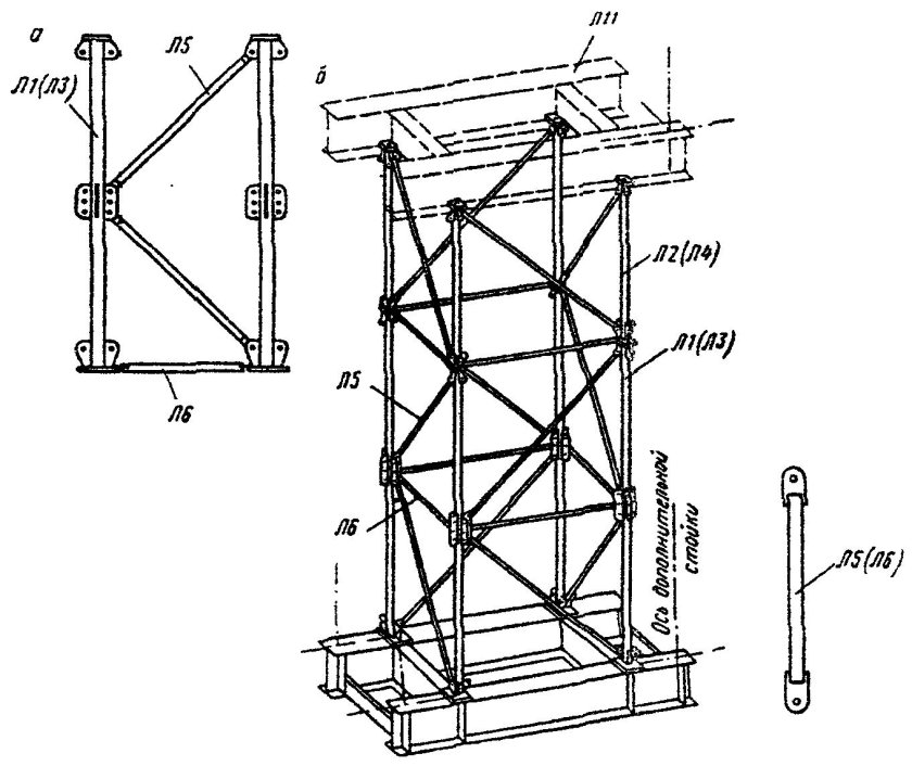 Мик-с мостовые инвентарные стоечные конструкции чертежи