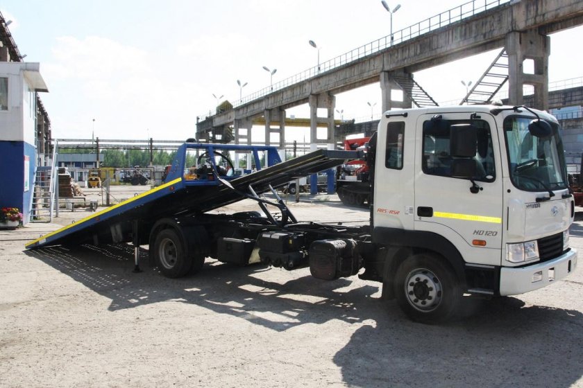 Эвакуатор Хендай HD 78 со сдвижной платформой