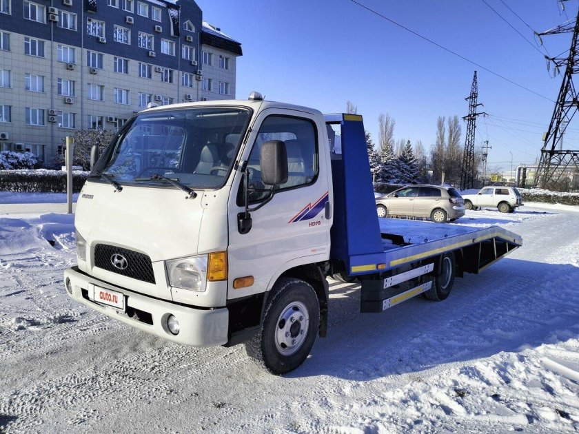 Эвакуатор хендай hd 78 со сдвижной платформой
