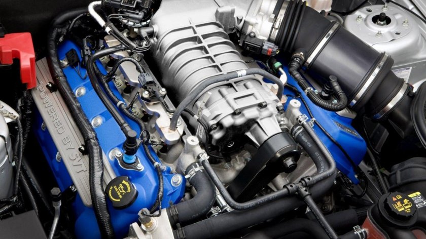 Ford mustang shelby gt500 двигатель