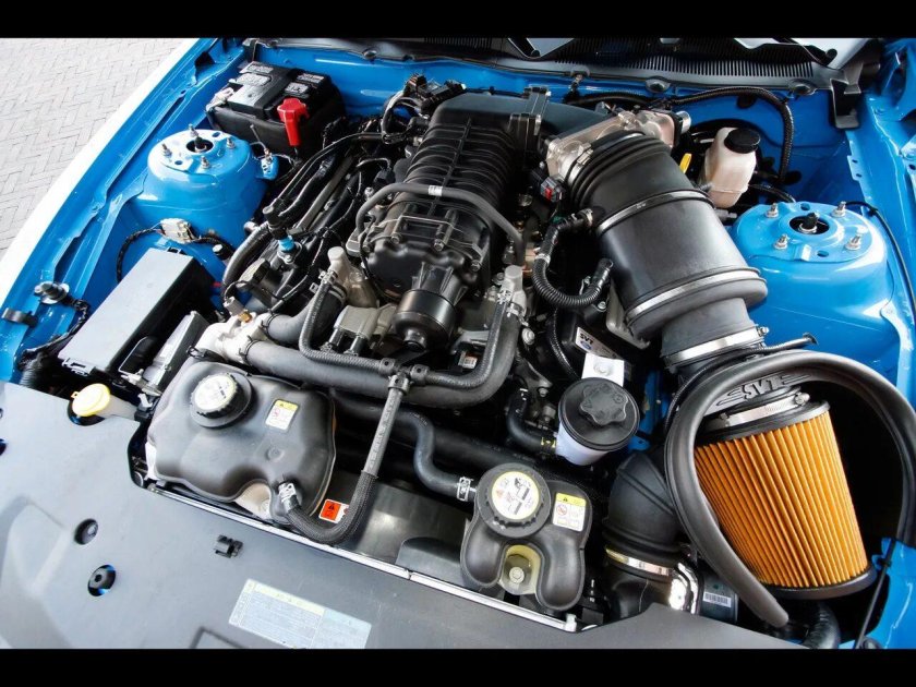 Ford Mustang gt500 двигатель