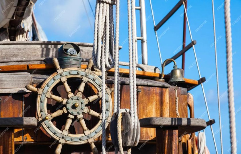Штурвал на корабле