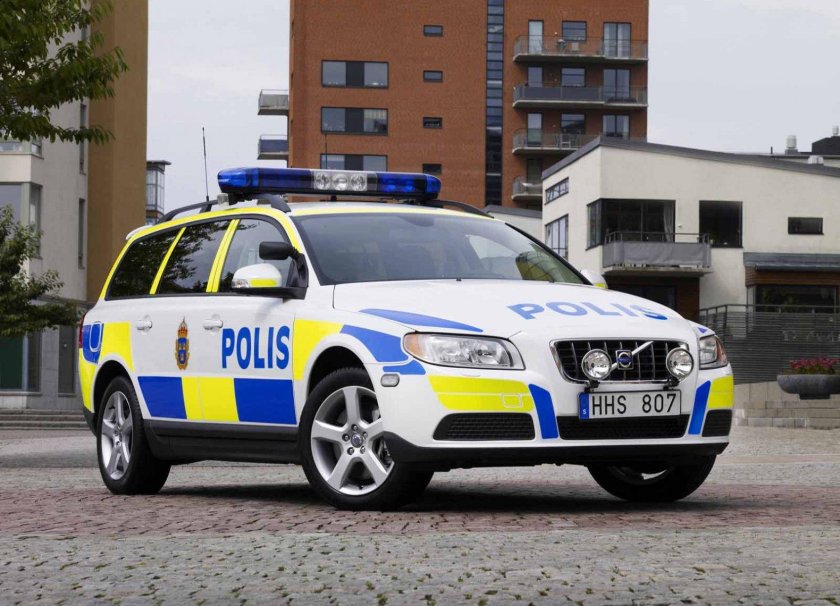 Полиция вольва. Машина Швеция