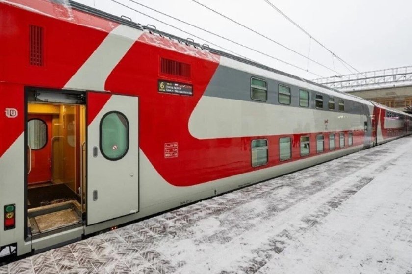 Двухэтажный поезд ржд санкт-петербург белгород