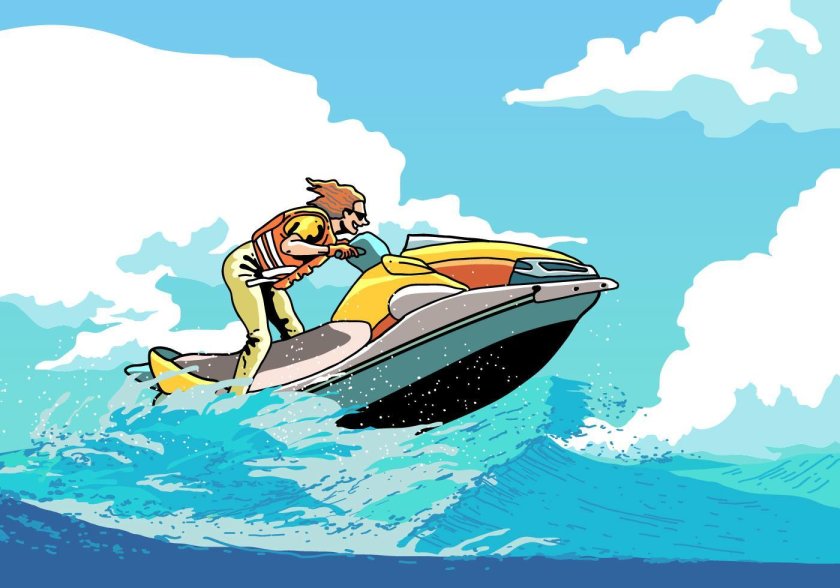 Водный мотоцикл арт