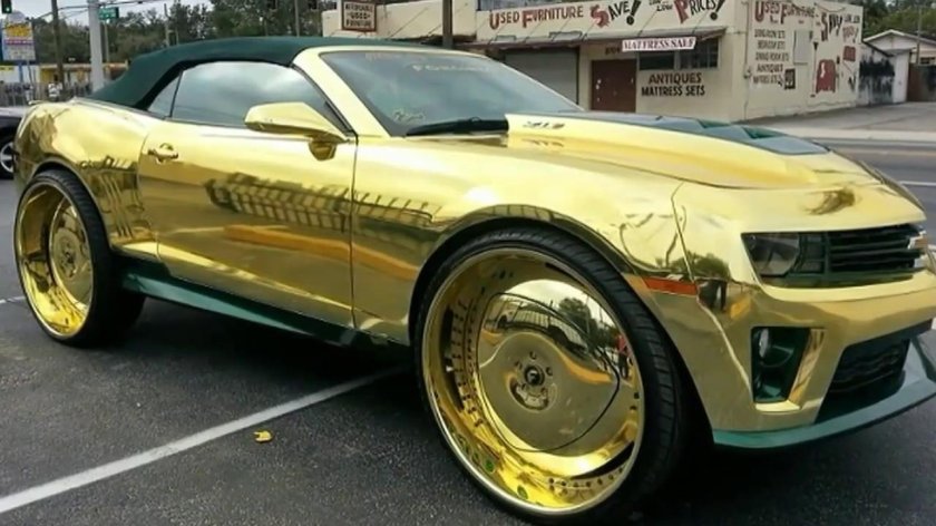 Шевроле камаро золотая