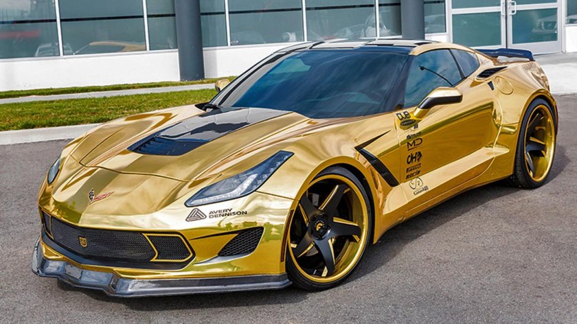 Chevrolet corvette c7 gold