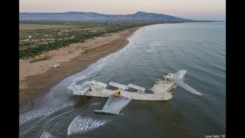 Экраноплан Лунь в Дагестане