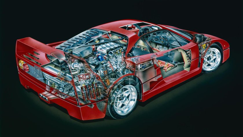 Ferrari f40 мотор