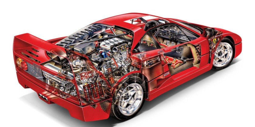 Ferrari f40 мотор