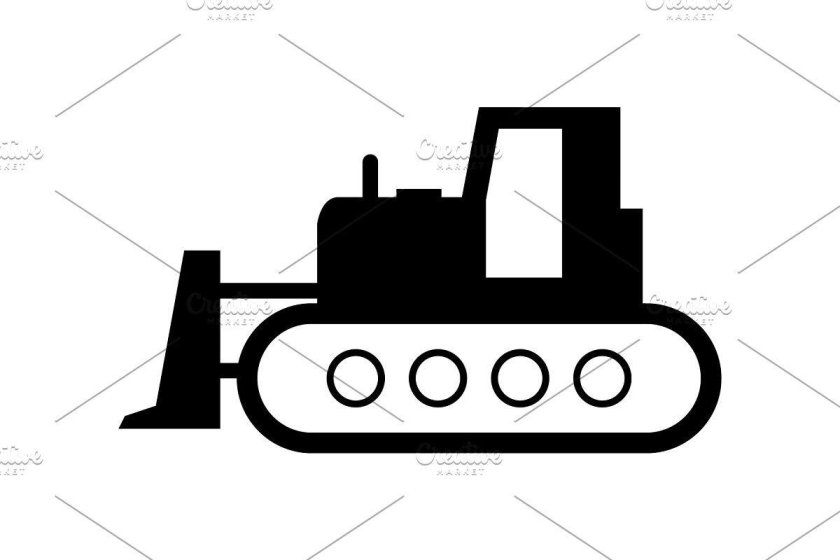 Знак бульдозер