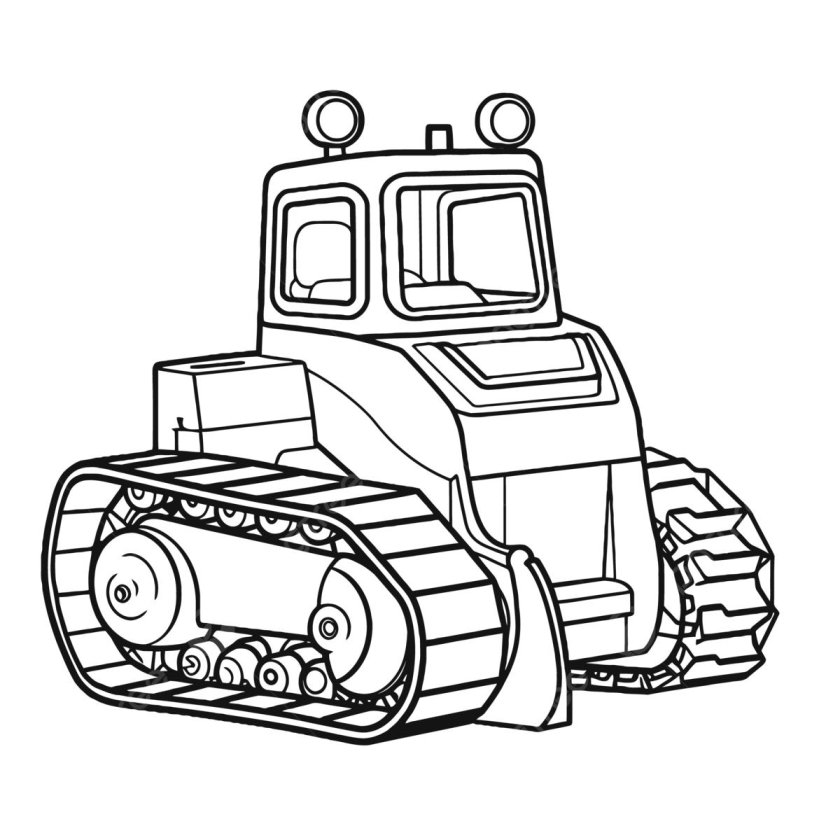 Бульдозер раскраска