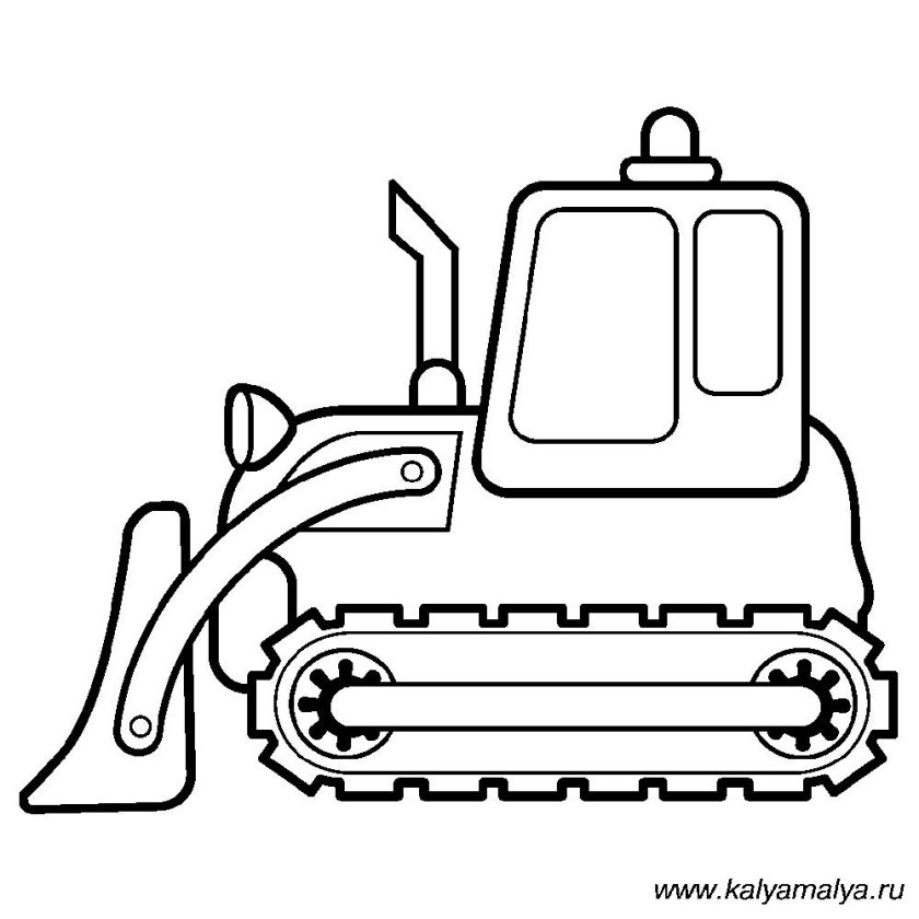 Трактор гусеничный ДТ-75 раскраска
