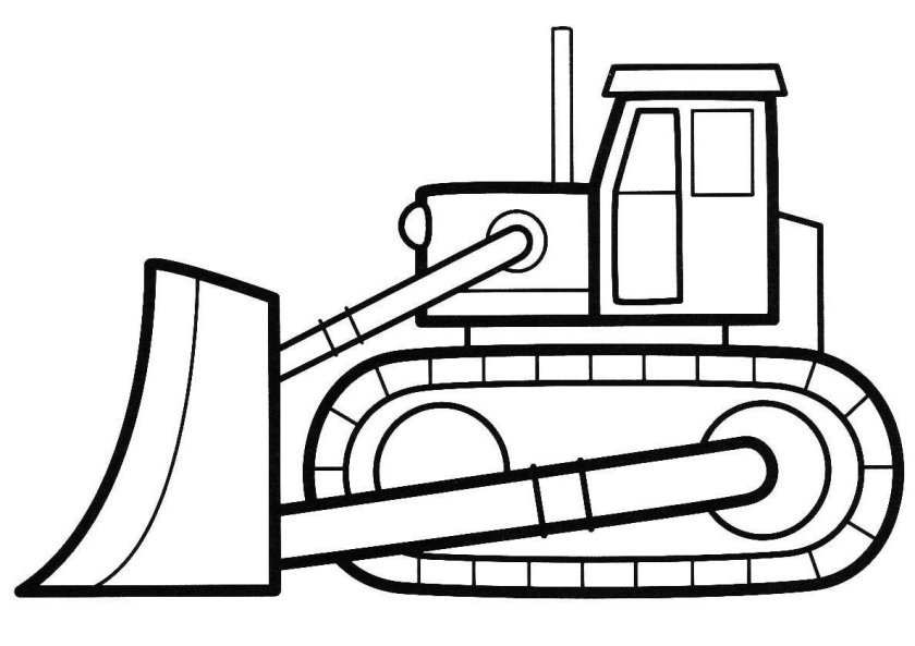 Бульдозер раскраска