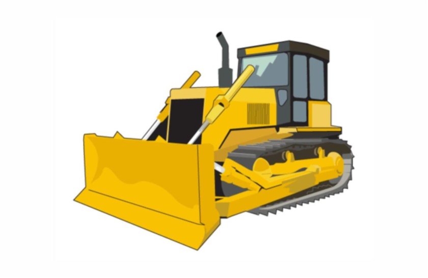 Бульдозер мультяшный