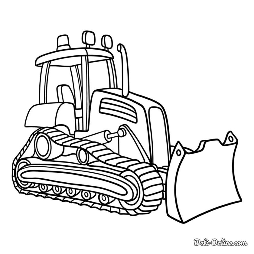 Трактор раскраска для детей