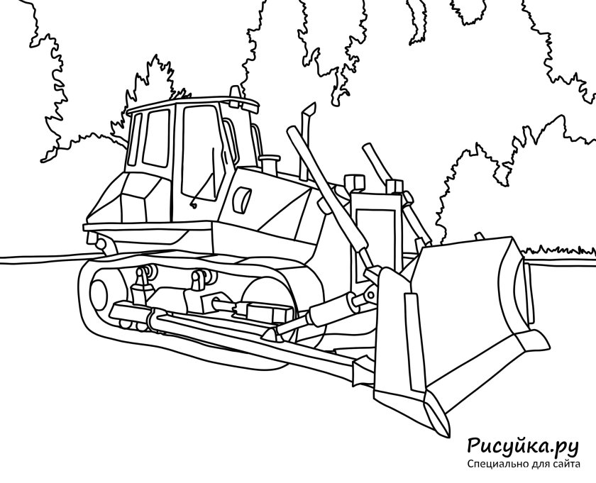 Раскраска строительная техника
