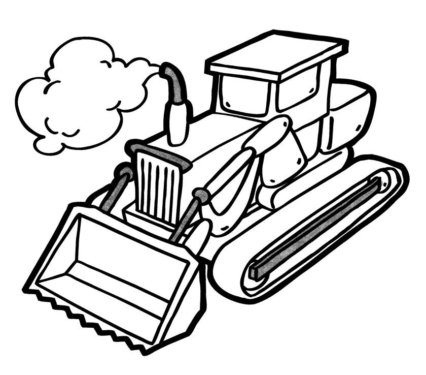 Бульдозер раскраска