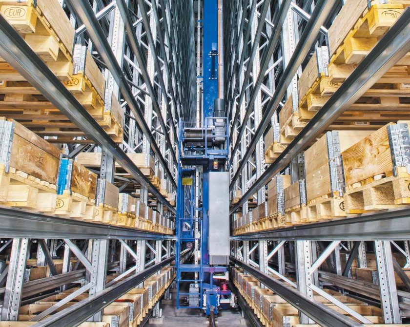 Кран штабелер стеллажный мостовой