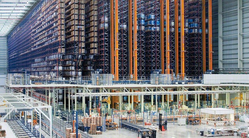 Кран штабелер стеллажный