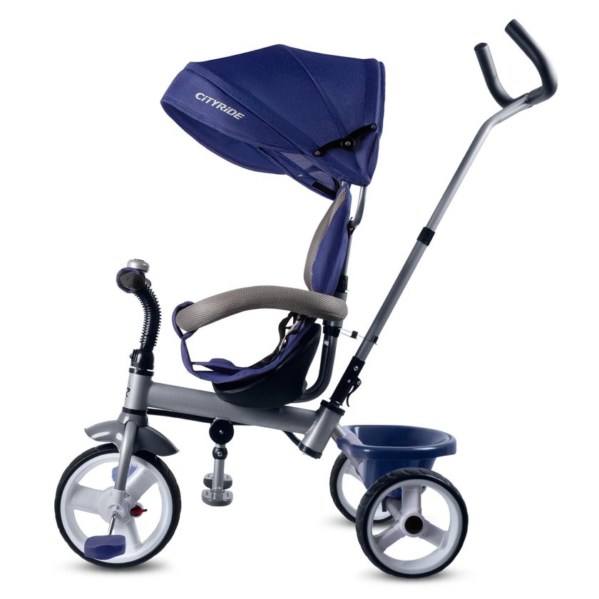 Велосипед коляска детский трехколесный с ручкой