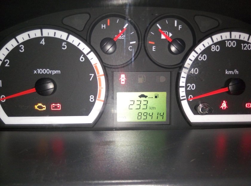 Приборная панель Авео т250 индикаторы