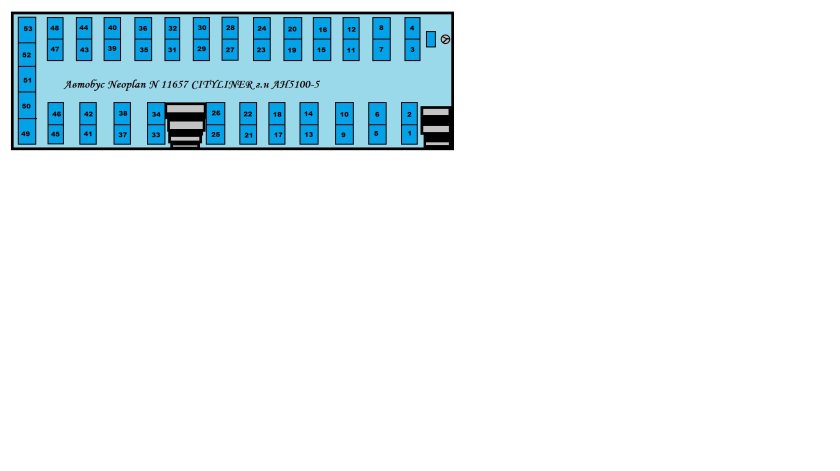 Автобус Neoplan 116 расположение мест