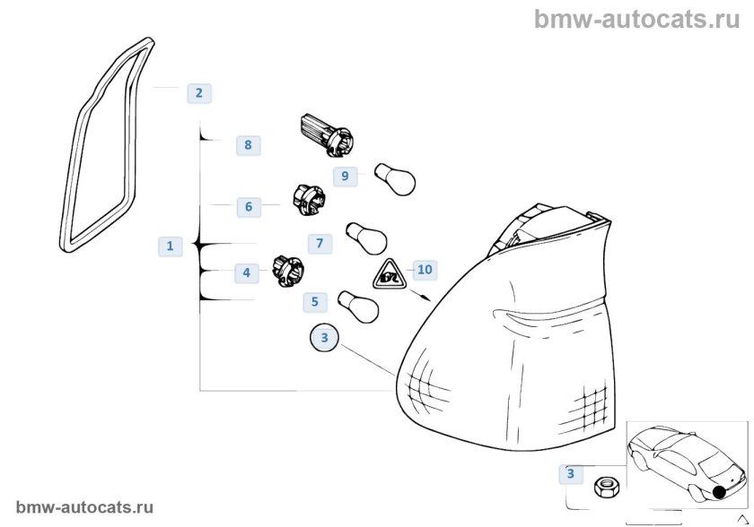X5 e53 задние фонари